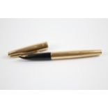 Vintage PARKER 61 Gold Plated Fountain Pen w/ 14ct Gold Nib WRITING (22g) // Dip Tested & WRITING In