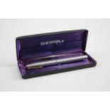 Vintage Sheaffer Imperial Brushed Steel Fountain Pen w/ 14ct Gold Nib WRITING // Dip Tested &