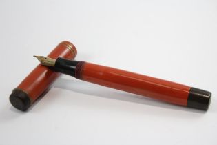 Vintage PARKER Duofold 'The Big Red' Fountain Pen w/ 14ct Gold Nib WRITING // Vintage PARKER Duofold