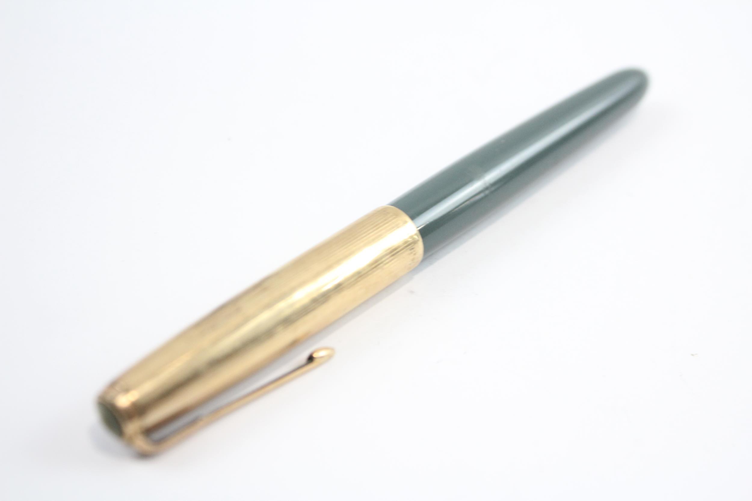 Vintage PARKER 51 Grey FOUNTAIN PEN w/ Rolled Gold Cap WRITING // Dip Tested & WRITING In vintage - Image 6 of 9