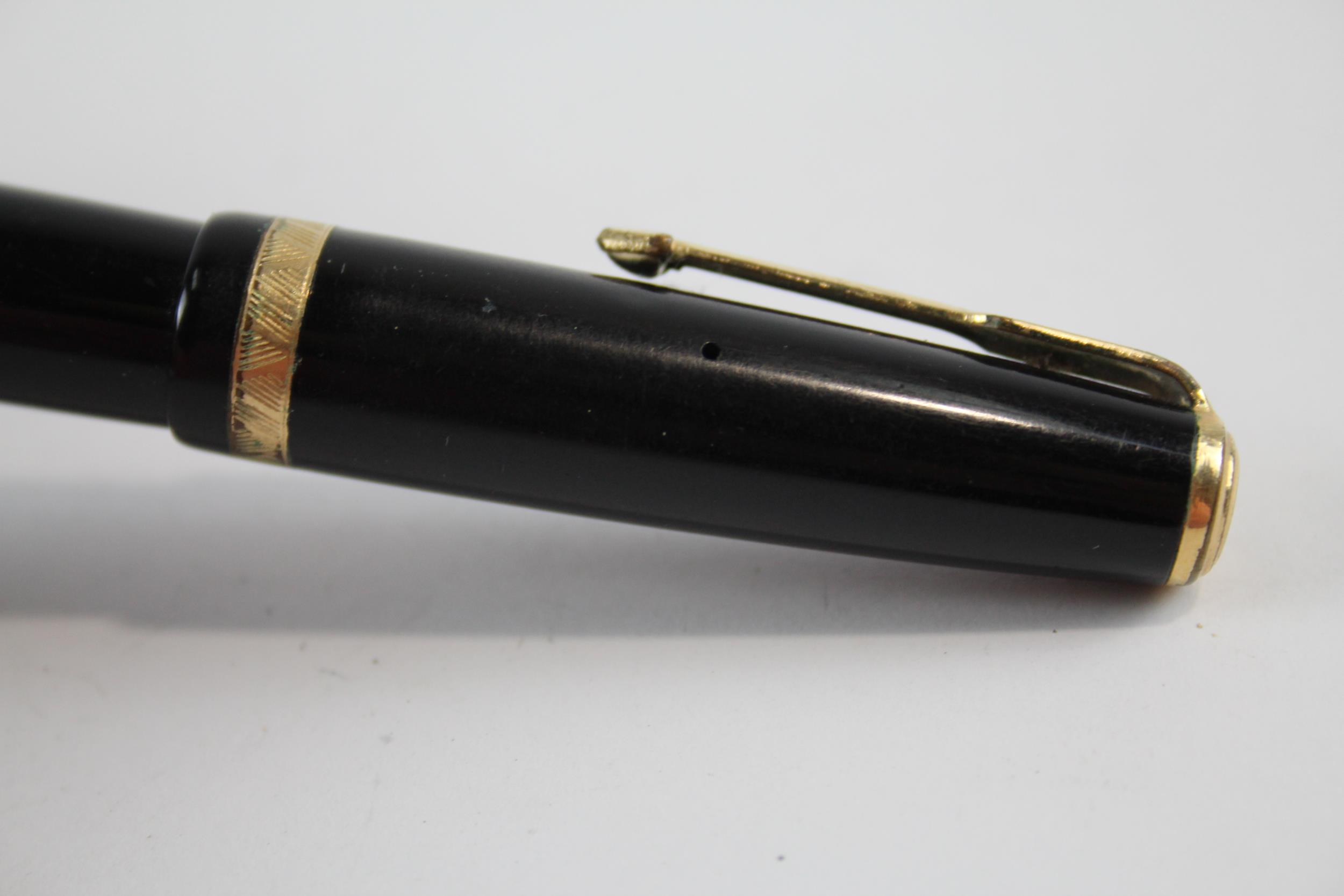 Vintage PARKER Duofold Black FOUNTAIN PEN w/ 14ct Gold Nib WRITING // Dip Tested & WRITING In - Image 5 of 5