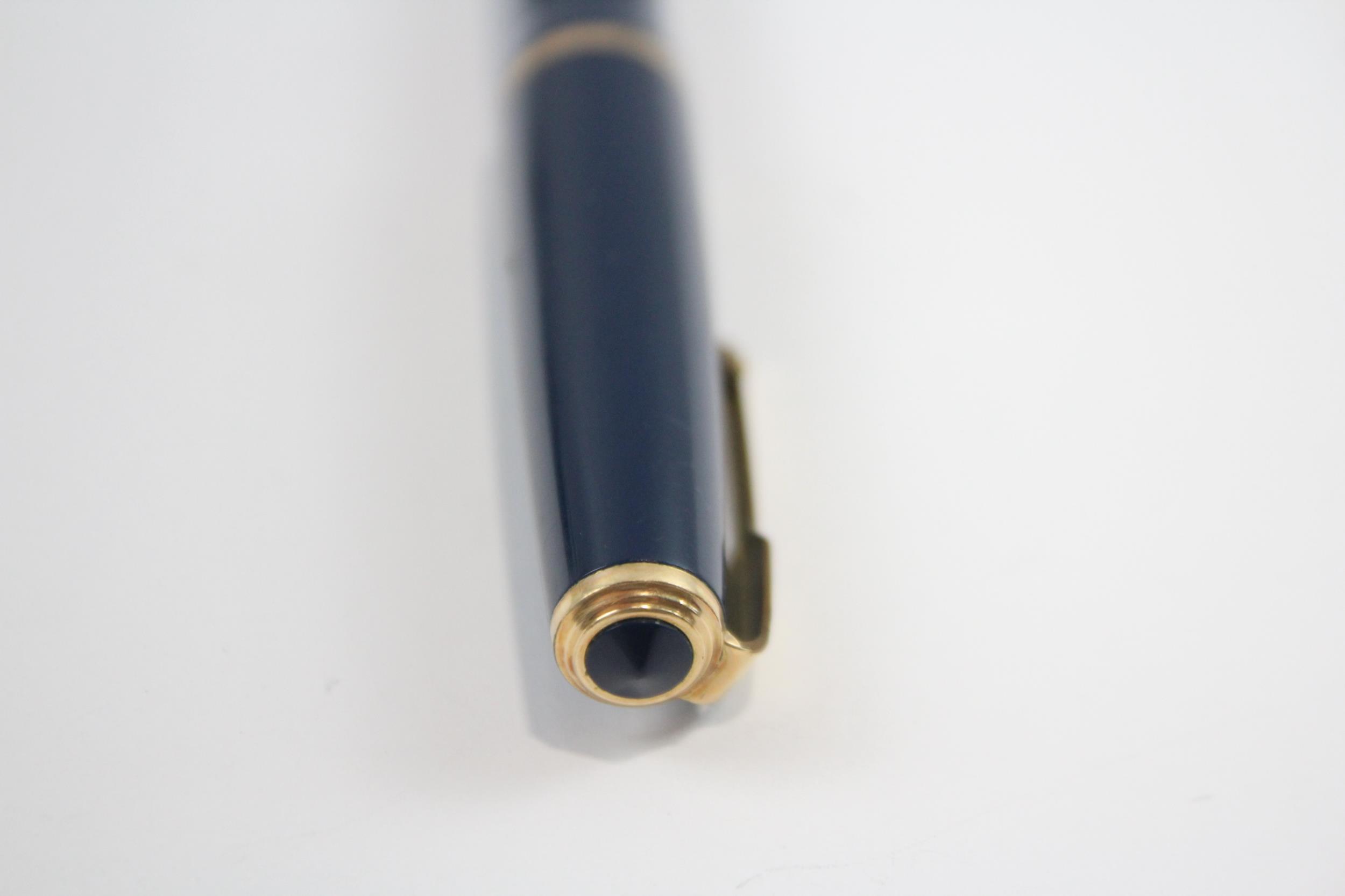 Vintage PARKER Senior Duofold Navy FOUNTAIN PEN w/ 14ct Gold Nib WRITING // Dip Tested & WRITING - Image 7 of 7