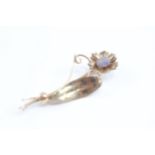 9ct Gold Opal Doublet Floral Brooch (4.7g)