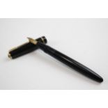 Vintage Parker Senior Duofold Black Fountain Pen w/ 14ct Gold Nib WRITING // Dip Tested & Writing In