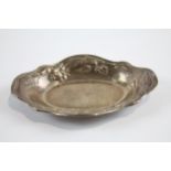 Antique Art Nouveau Hallmarked 1905 Birmingham Floral Pin Dish (42g) // Maker - Henry Matthews