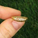 18ct Gold Old Cut Diamond Five Stone Ring - As Seen (2.3g) Size P