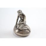 Vintage .925 Sterling Silver Little Mermaid Danish Statue Souvenir (93g) // Maker - Unidentifiable
