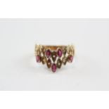 11ct Gold Ruby Dress Ring (1.6g) Size K
