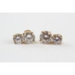 14ct Gold White Stone Dress Earrings (4.6g)