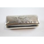 Antique Edwardian Hallmarked 1902 Birmingham Sterling Silver Trinket Box (43g) // Maker - Henry