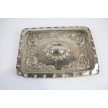 Antique Victorian 1900 Birmingham Sterling Silver Ladies Vanity Tray (277g) // w/ Vacant Cartouche