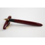 Vintage Sheaffer Cadet Burgundy Fountain Pen w/ 14ct Gold Nib WRITING // Dip Tested & WRITING In