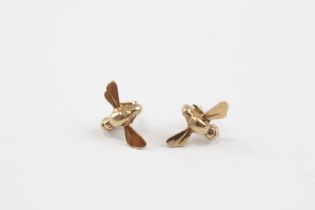 9ct Gold Bee Stud Earrings (2.4g) Size R