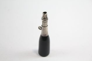 Vintage .850 Silver Novelty Miniature Champagne Bottle Propelling Pencil 7g // XRF TESTED FOR PURITY