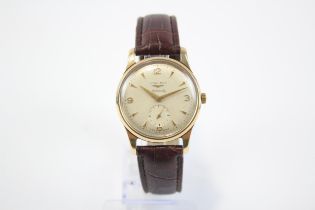 LONGINES Men's 9ct GOLD Cased Vintage WRISTWATCH Automatic WORKING // LONGINES Men's 9ct GOLD