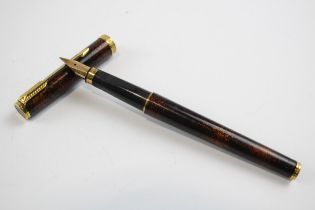 Vintage Parker 75 Brown Lacquer Fountain Pen w/ 14ct Gold Nib WRITING // Dip Tested & WRITING In