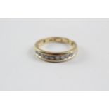 10k Gold Vintage Diamond Set Half Hoop Eternity Ring (2.6g) Size O