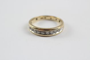 10k Gold Vintage Diamond Set Half Hoop Eternity Ring (2.6g) Size O