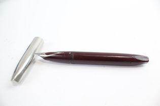 Vintage Sheaffer PFM Pen For Men Burgundy Fountain Pen w/ Steel Nib WRITING // Dip Tested &