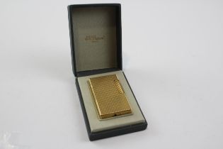 Vintage S.T Dupont Gold Plate Cigarette Lighter In Original Box - 4211DK (99g) // UNTESTED In