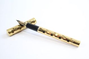 Vintage Waterman Lady Patrica Gold Plated Fountain Pen w/ 18ct Gold Nib WRITING // Dip Tested &