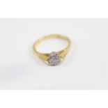 18ct Gold Round Brilliant Cut Diamond Single Stone Ring (2.1g) Size K