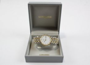 LONGINES LE GRANDES CLASSIQUES Men's Two Tone WRISTWATCH Quartz WORKING Boxed // LONGINES LE GRANDES