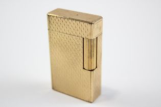 Vintage S.T Dupont Gold Plate Cigarette Lighter - S3GG53 (102g) // UNTESTED In previously owned