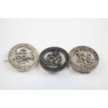 3 x WW1 Silver War Badges Numbered 465170, B117054 & 260717 // WW1 Silver War Badges Numbered