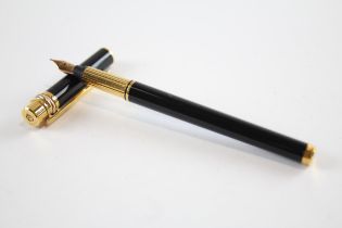 Must De Cartier Black Lacquer Fountain Pen w/ 18ct Gold Nib WRITING - 471322 // Dip Tested & WRITING