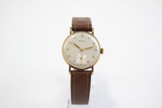 VERTEX Men's 9ct GOLD Cased Vintage WRISTWATCH Hand-wind WORKING C.1950s // VERTEX Men's 9ct GOLD