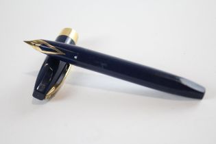 Vintage SHEAFFER PFM Pen For Men Navy Fountain Pen w/ 14ct Gold Nib WRITING // Dip Tested &