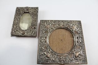 2 x Antique Hallmarked STERLING SILVER Photo Frames (299g) // In antique condition Signs of use &