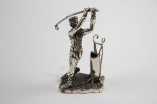 Vintage Stamped .925 Sterling Silver Golfer Man Playing Golf Ornament (36g) // Height - 6.8cm In
