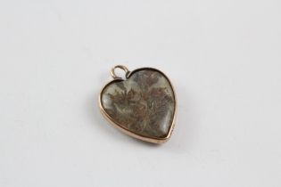 9ct Gold Dry Flower Heart Pendant (2g)