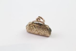 9ct gold vintage purse charm (1g)