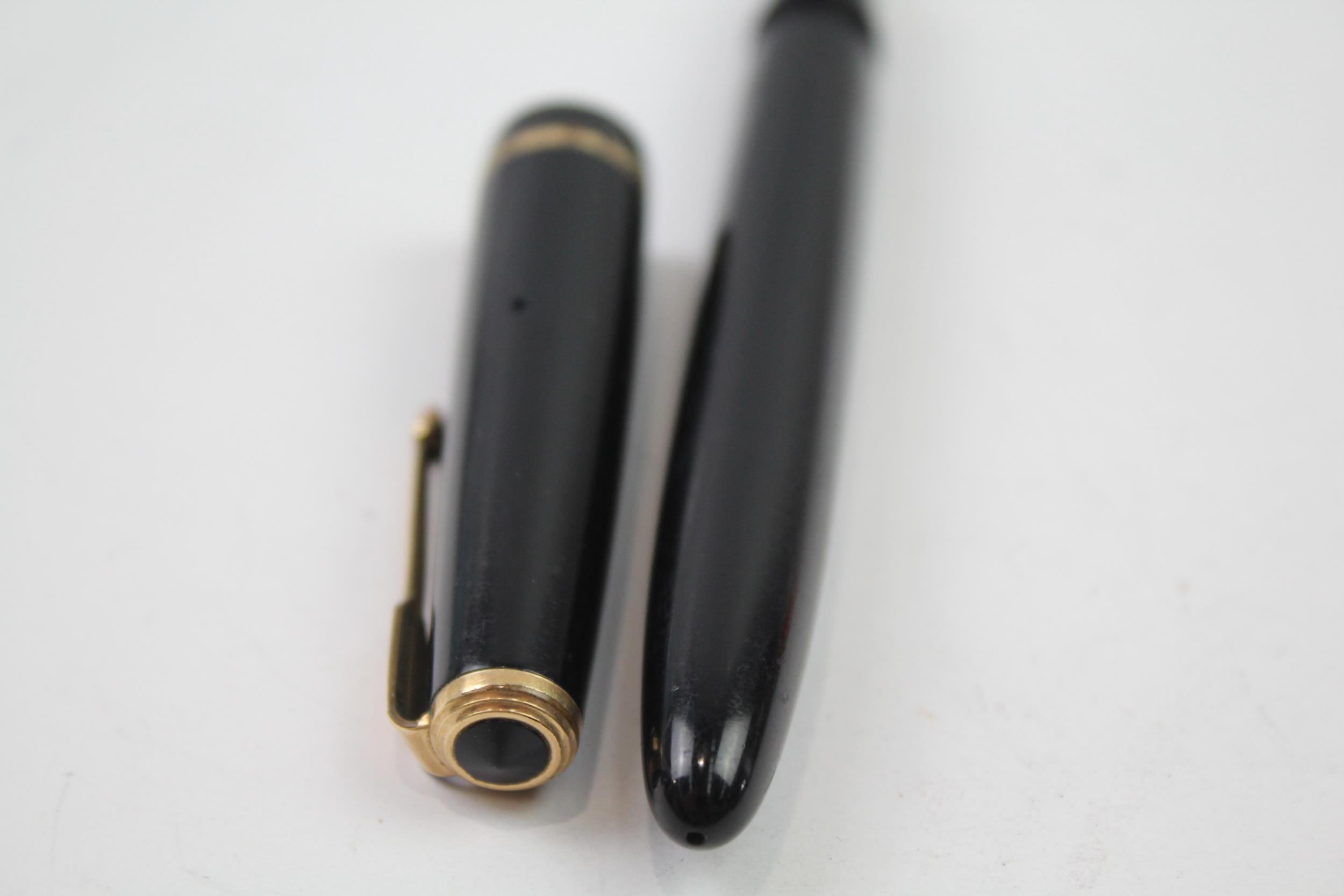 Parker Senior Duofold Fountain Pen Vintage Black 14ct Gold Nib Writing // Dip Tested & WRITING In - Image 7 of 8
