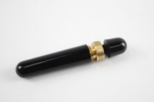 Vintage ALFRED DUNHILL Classic Black Pipe Gadget w/ Brass Tamper & Rod // Height - 8cm In vintage