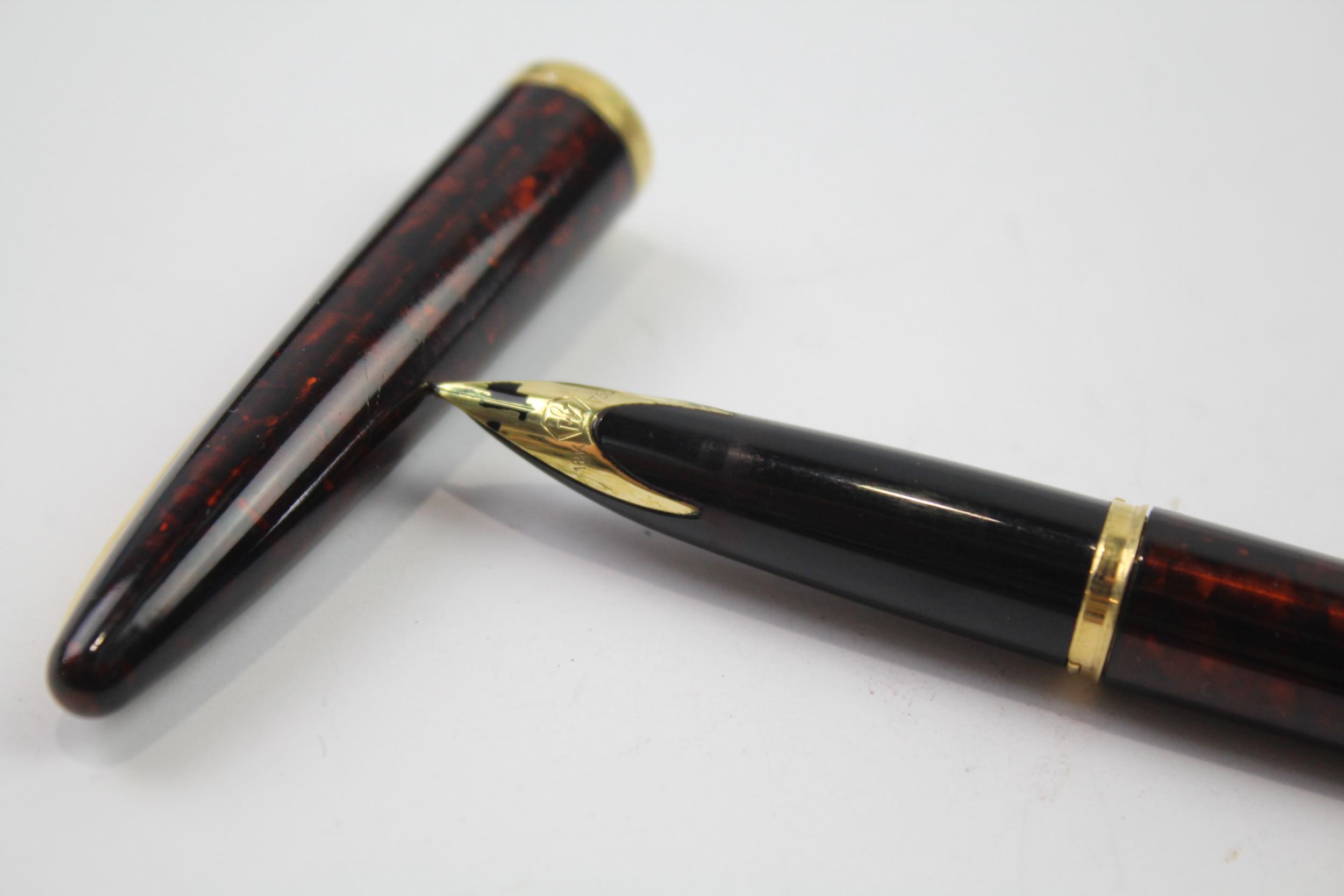 WATERMAN Carene Burgundy Lacquer Fountain Pen w/ 18ct Gold Nib WRITING // Dip Tested & WRITING In - Image 2 of 7