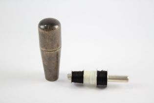 Vintage Hallmarked 1924 London Sterling Silver Thimble / Spool Case (33g) // Maker -