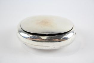 Antique 1920 Birmingham Sterling Silver Oval Squeeze Action Snuff Box (42g) // Maker -Charles