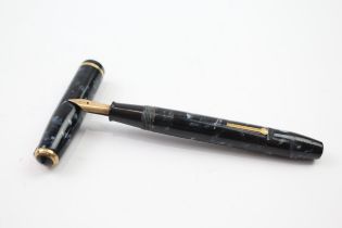 Vintage CONWAY STEWART 28 Navy FOUNTAIN PEN w/ 14ct Gold Nib WRITING // Dip Tested & WRITING In