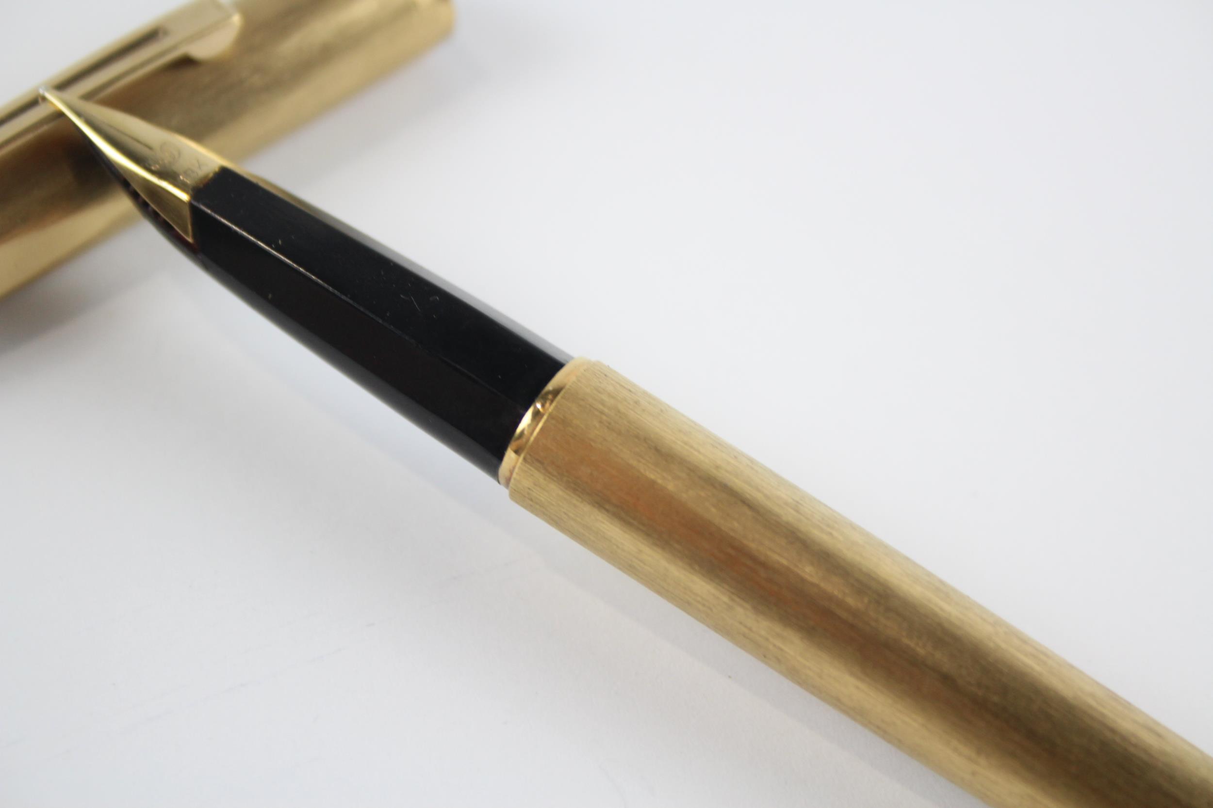 Vintage WATERMAN Concorde Gold Plated FOUNTAIN PEN w/ 18ct Gold Nib WRITING // Dip Tested & - Image 3 of 4