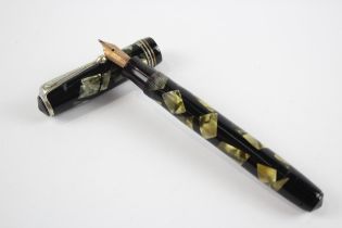 Parker Duofold Fountain Pen Vintage Green 14ct Gold Nib Writing // Dip Tested & WRITING In vintage