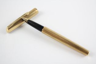 Vintage WATERMAN Concorde Gold Plated FOUNTAIN PEN w/ 18ct Gold Nib WRITING // Dip Tested &