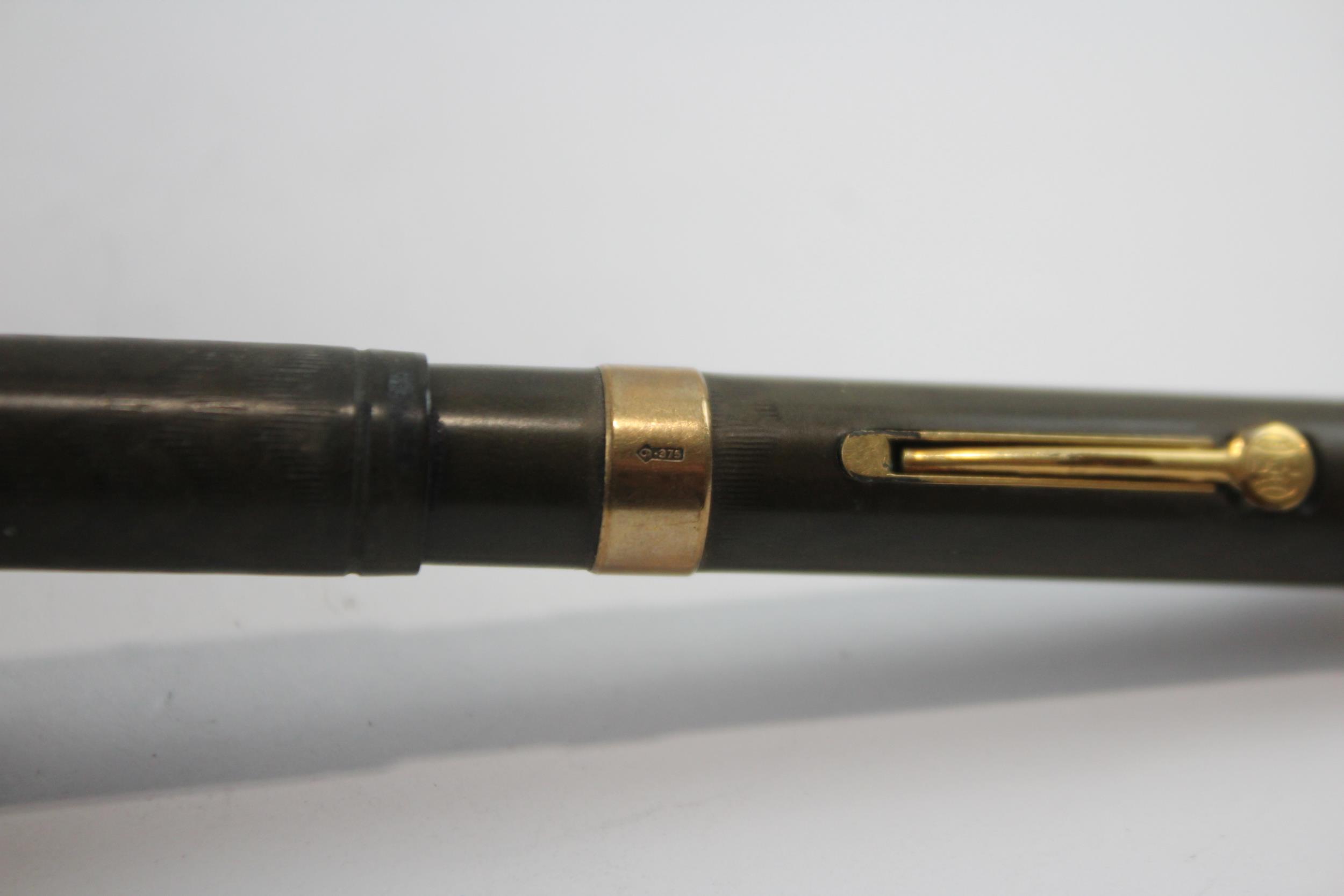 Vintage WATERMAN Ideal Brown Fountain Pen w/ 14ct Nib, 9ct Banding (15g) // w/ 14ct Nib, 9ct Banding - Image 9 of 10