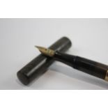 Vintage WATERMAN Ideal Brown Fountain Pen w/ 14ct Nib, 9ct Banding (15g) // w/ 14ct Nib, 9ct Banding