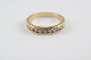14ct Gold Diamond Half Eternity Ring (2.9g) Size M