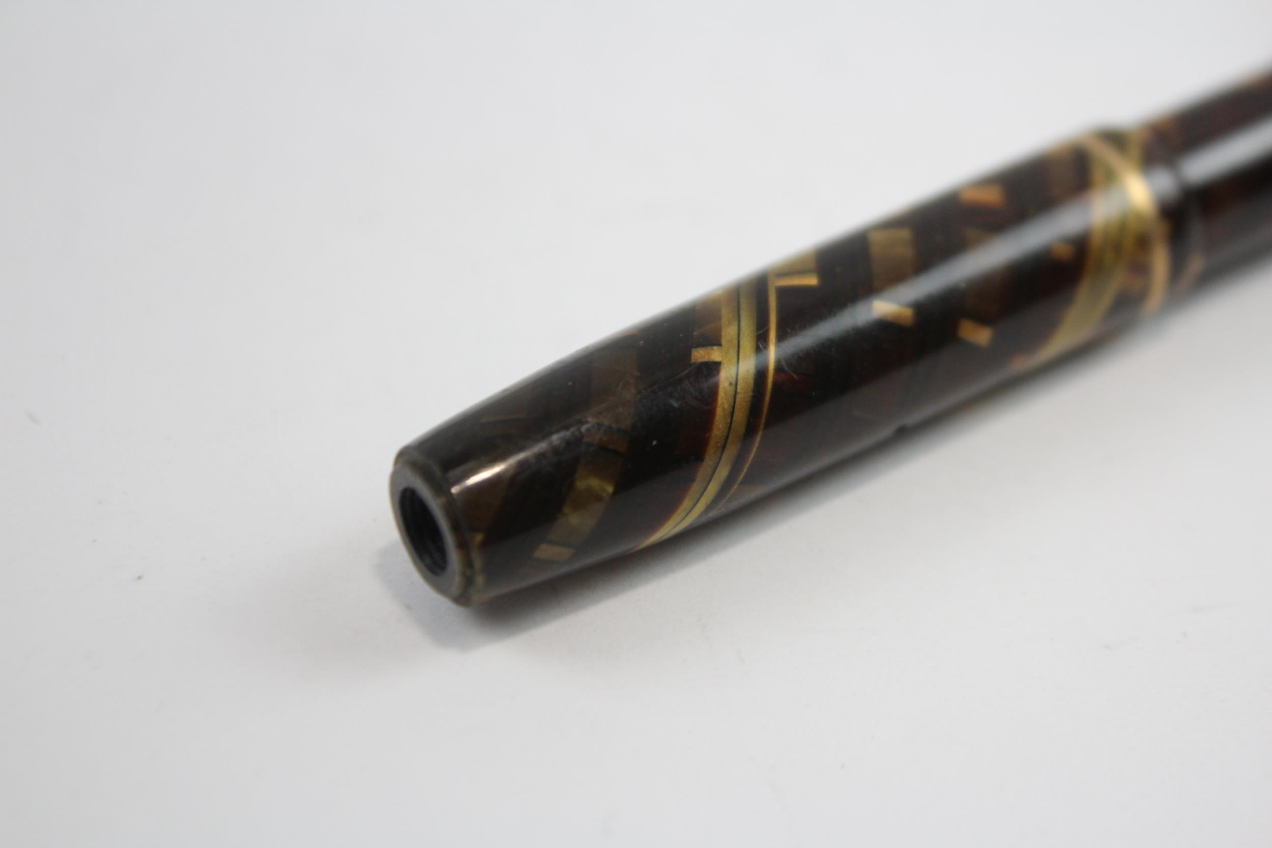 Vintage Conway Stewart 28 Brown Fountain Pen w/ 14ct Gold Nib WRITING // Dip Tested & WRITING In - Image 7 of 9