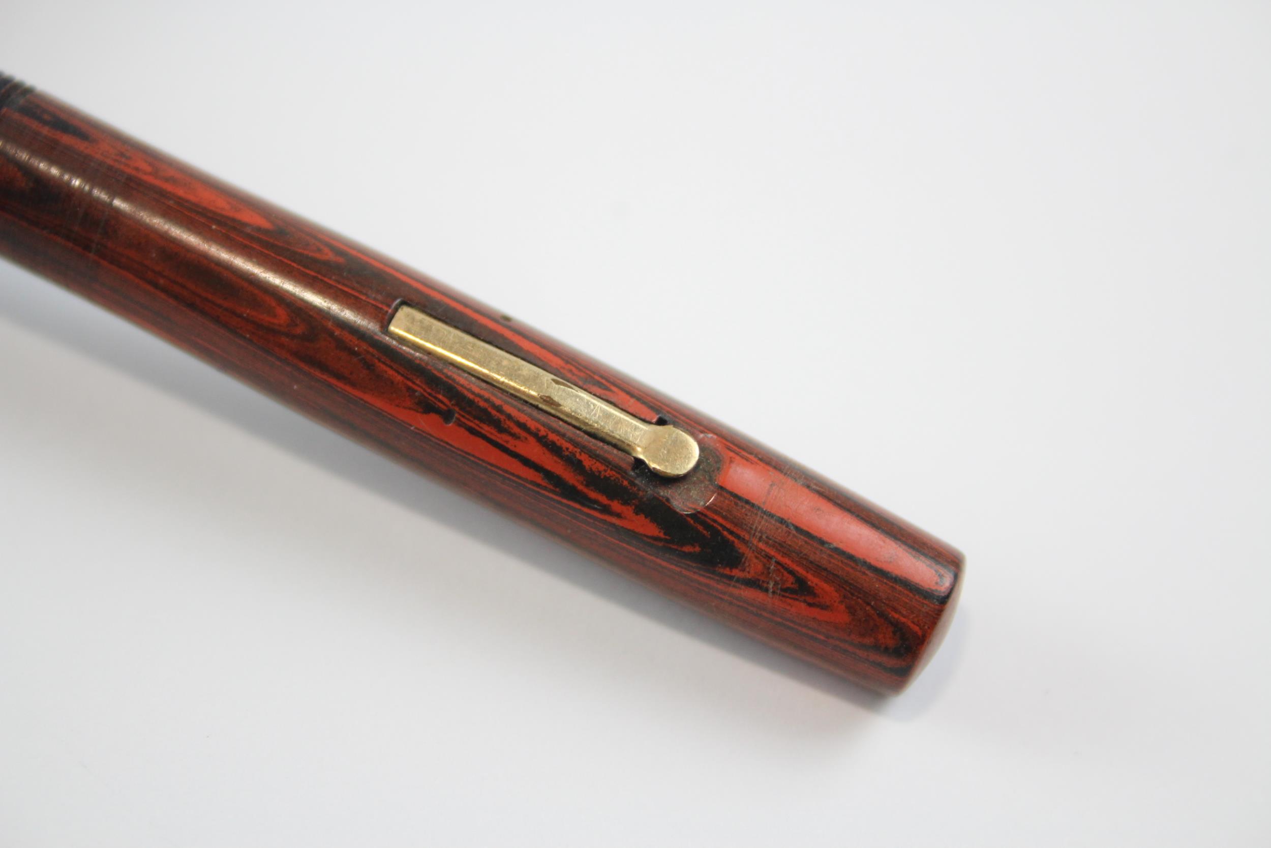 Vintage Wahl Eversharp Wood Effect Fountain Pen w 14ct Flexible Gold Nib WRITING // - Image 4 of 4